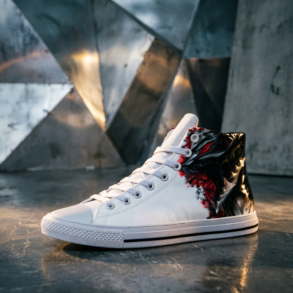 Vintage Fashion For Men - Berserk Guts Vintage Print Canvas Shoes