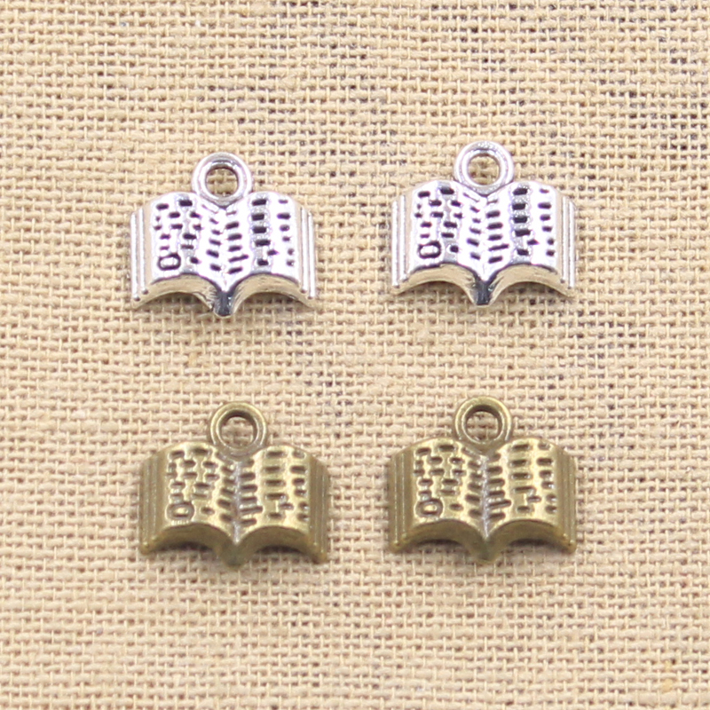 Vintage Fashion Books - 15pcs Charms Open Holy Bible Book
