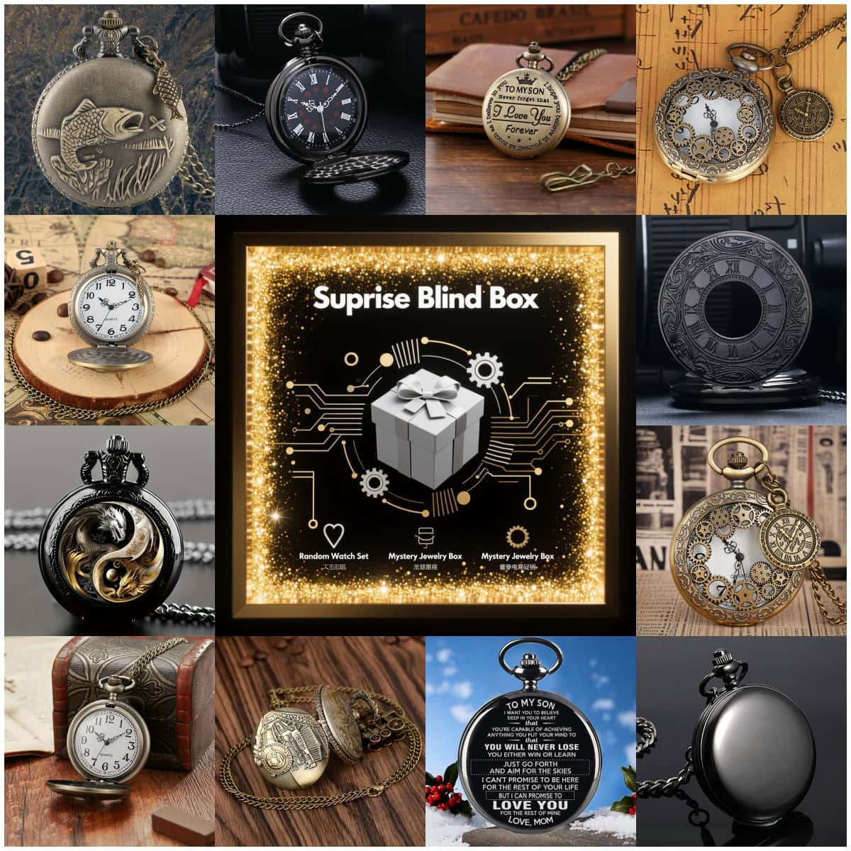 1PC Surprise Mystery Watch Bli - Vintage Fashion Watches のレビューと価格