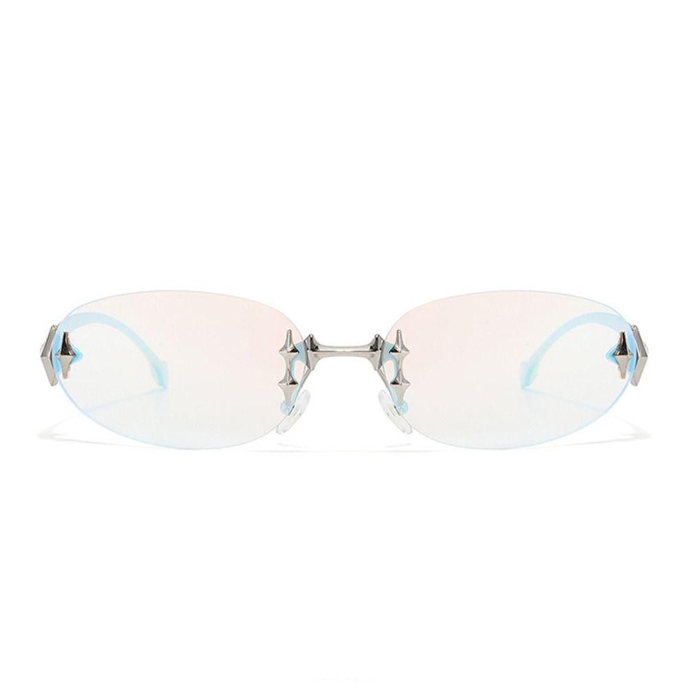 Y2K Style Frameless Sunglasses - Vintage Fashion Style Female のレビューと価格