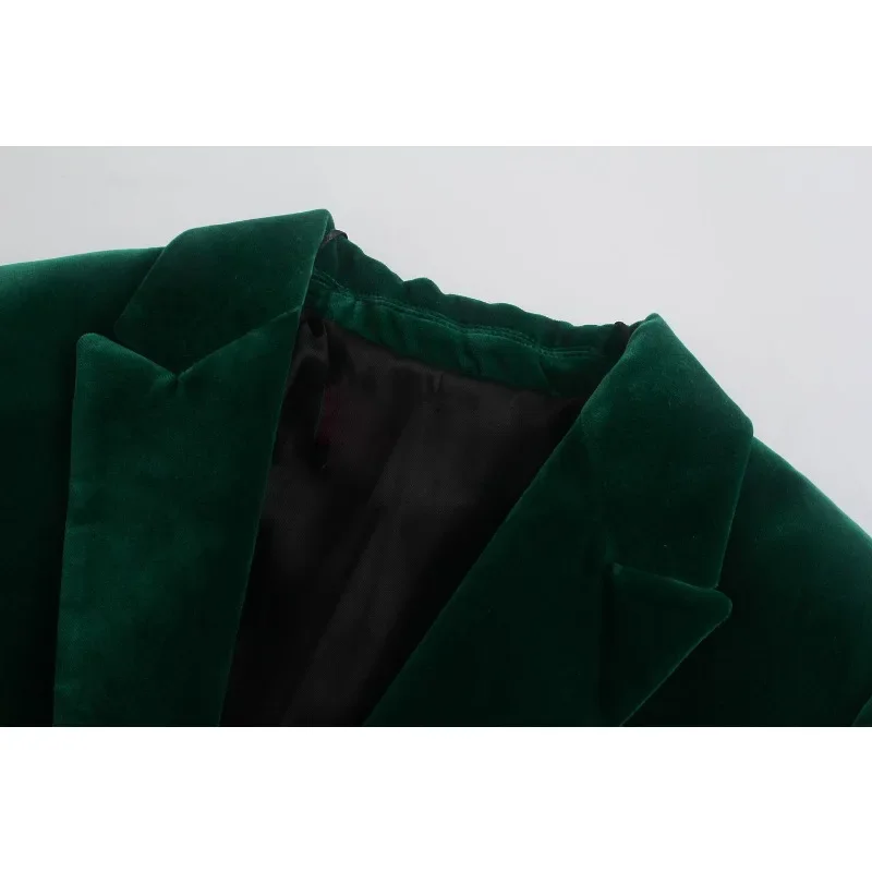 Elegant Velvet Women Blazer Fa - Velvet Blazer Vintage のレビューと価格