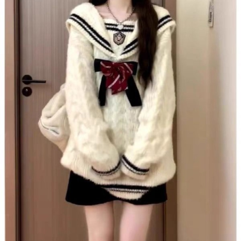 Ezgaga Knitted Sweater Women P - Vintage Fashion Style Female のレビューと価格