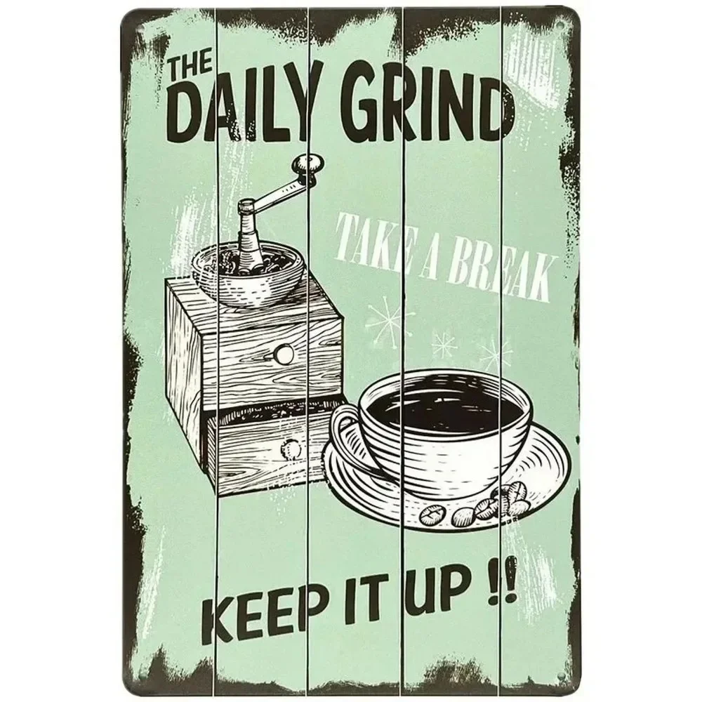 Plaque Metal Signs Drink Coffe - Vintage Fashion Wall Art のレビューと価格