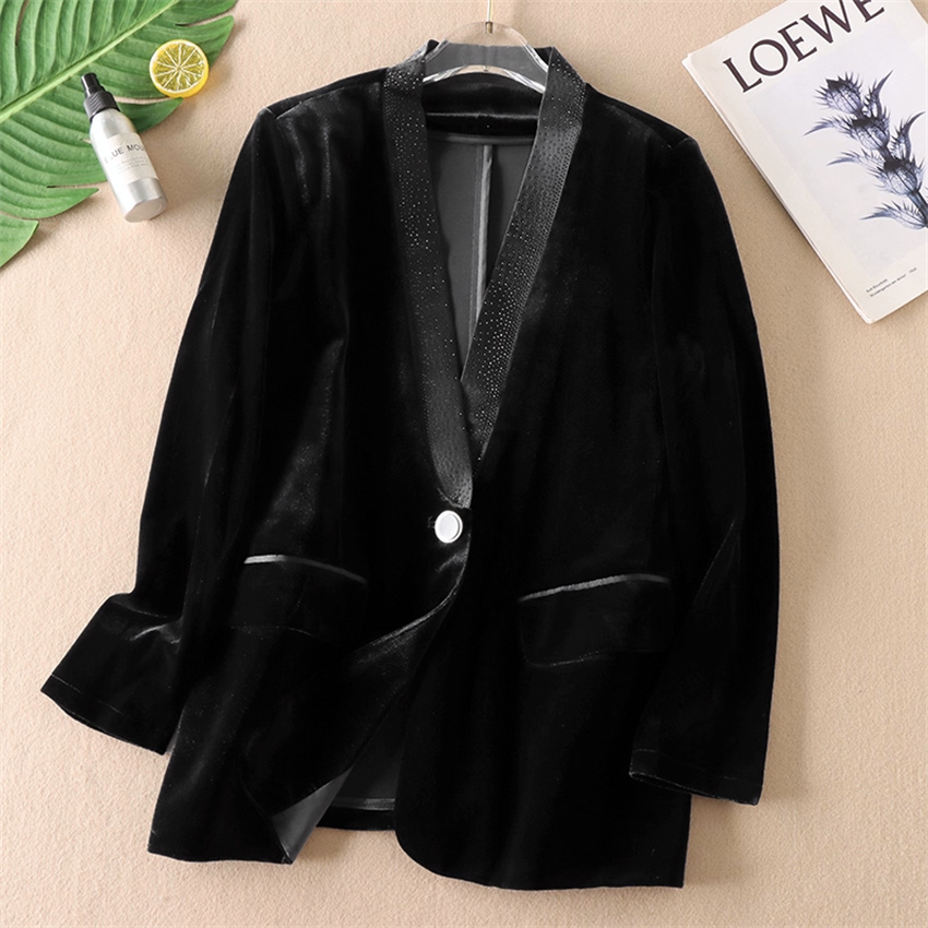 Autumn Winter Big Size Vintage - Velvet Blazer Vintage のレビューと価格