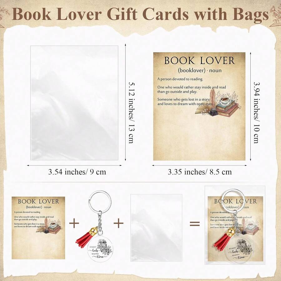 12pcs Vintage Book Lover Keych - Vintage Fashion Books のレビューと価格