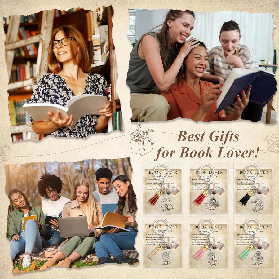 12pcs Vintage Book Lover Keych - Vintage Fashion Books のレビューと価格