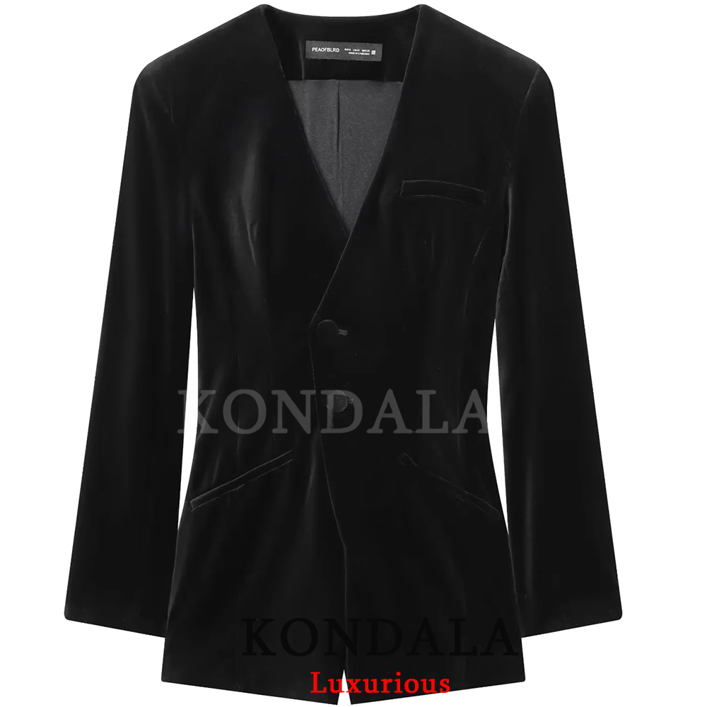 KONDALA Vintage Casual Women B - Velvet Blazer Vintage のレビューと価格