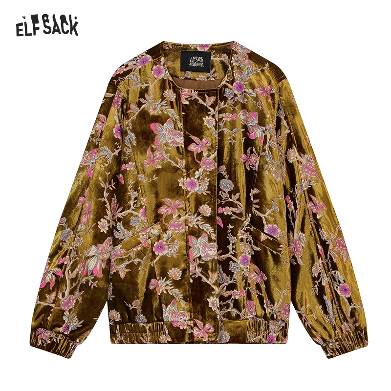 ELFSACK Gold Velvet Jacket Wom - Velvet Blazer Vintage のレビューと価格