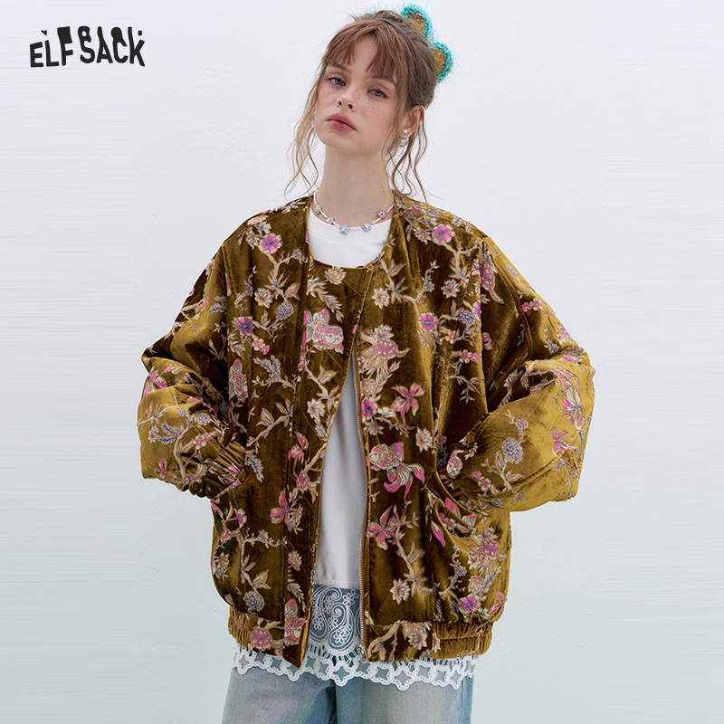 ELFSACK Gold Velvet Jacket Wom - Velvet Blazer Vintage のレビューと価格