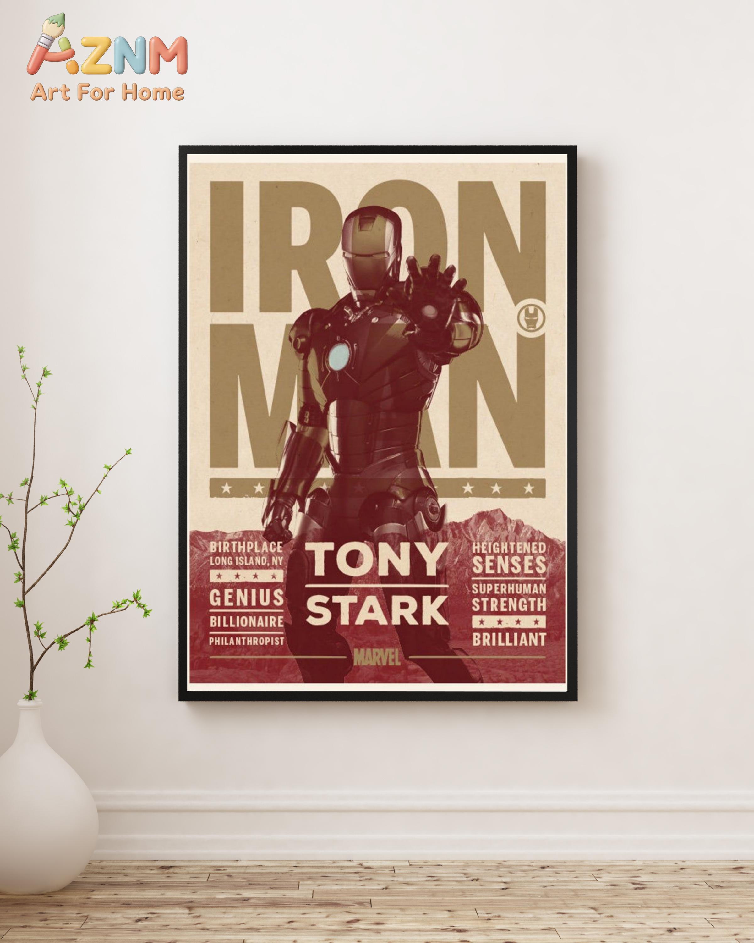 Iron Man Vintage Poster _ Tony - Vintage Fashion Wall Art のレビューと価格