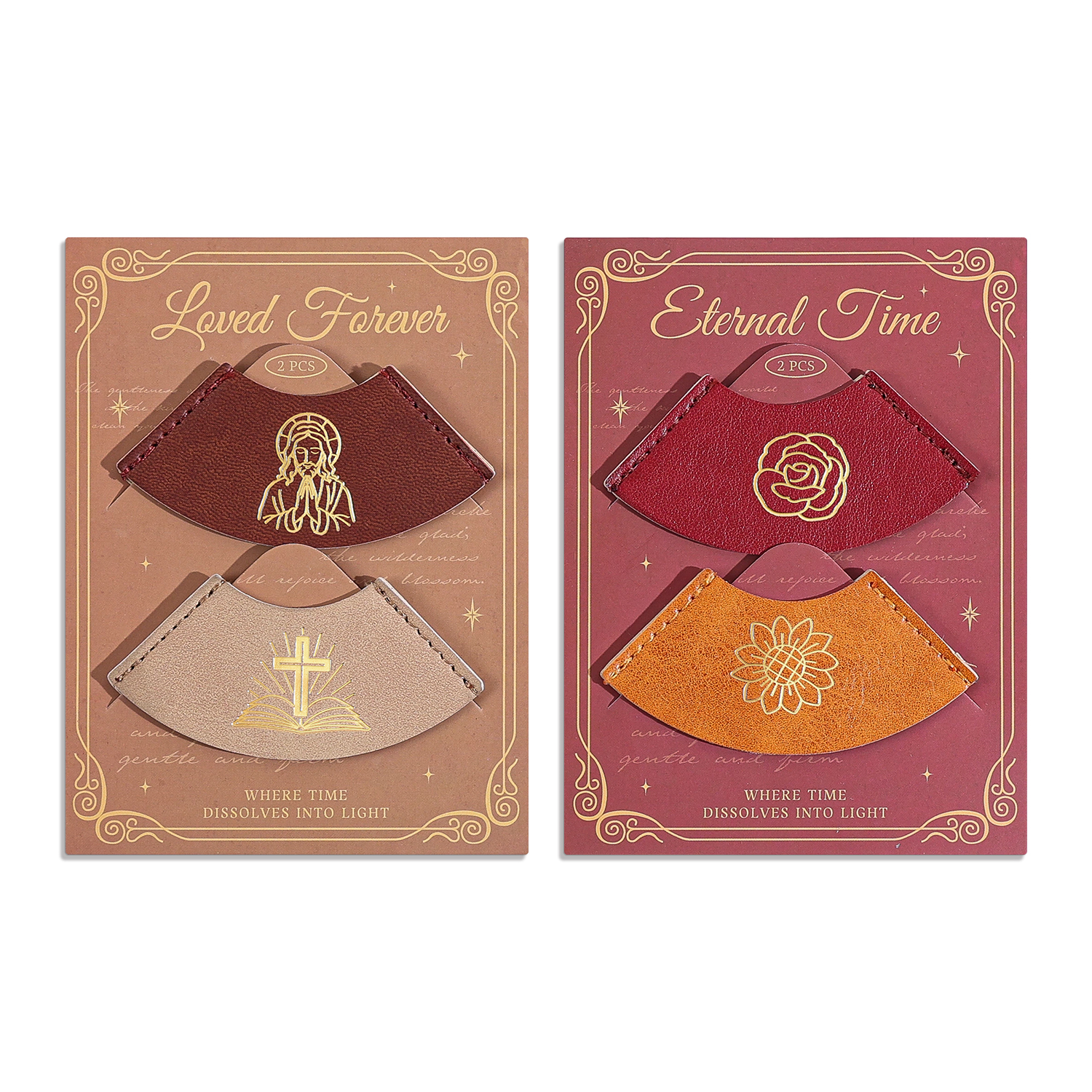 2Pcs Christian PU Leather Corn - Vintage Fashion Books のレビューと価格