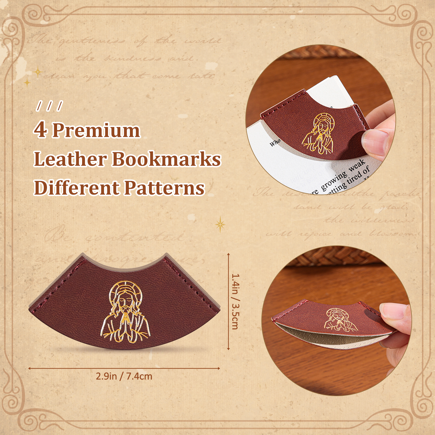 2Pcs Christian PU Leather Corn - Vintage Fashion Books のレビューと価格