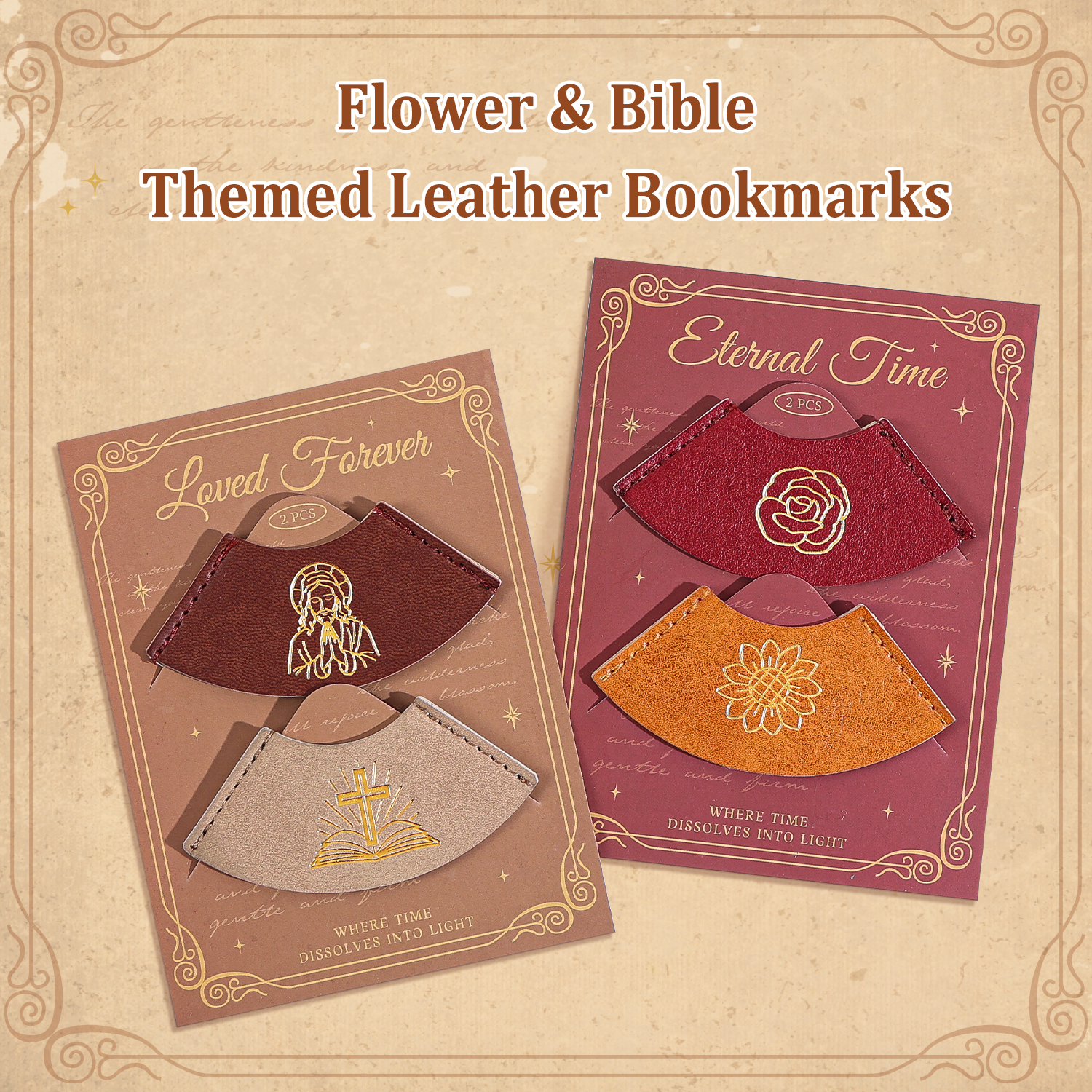2Pcs Christian PU Leather Corn - Vintage Fashion Books のレビューと価格