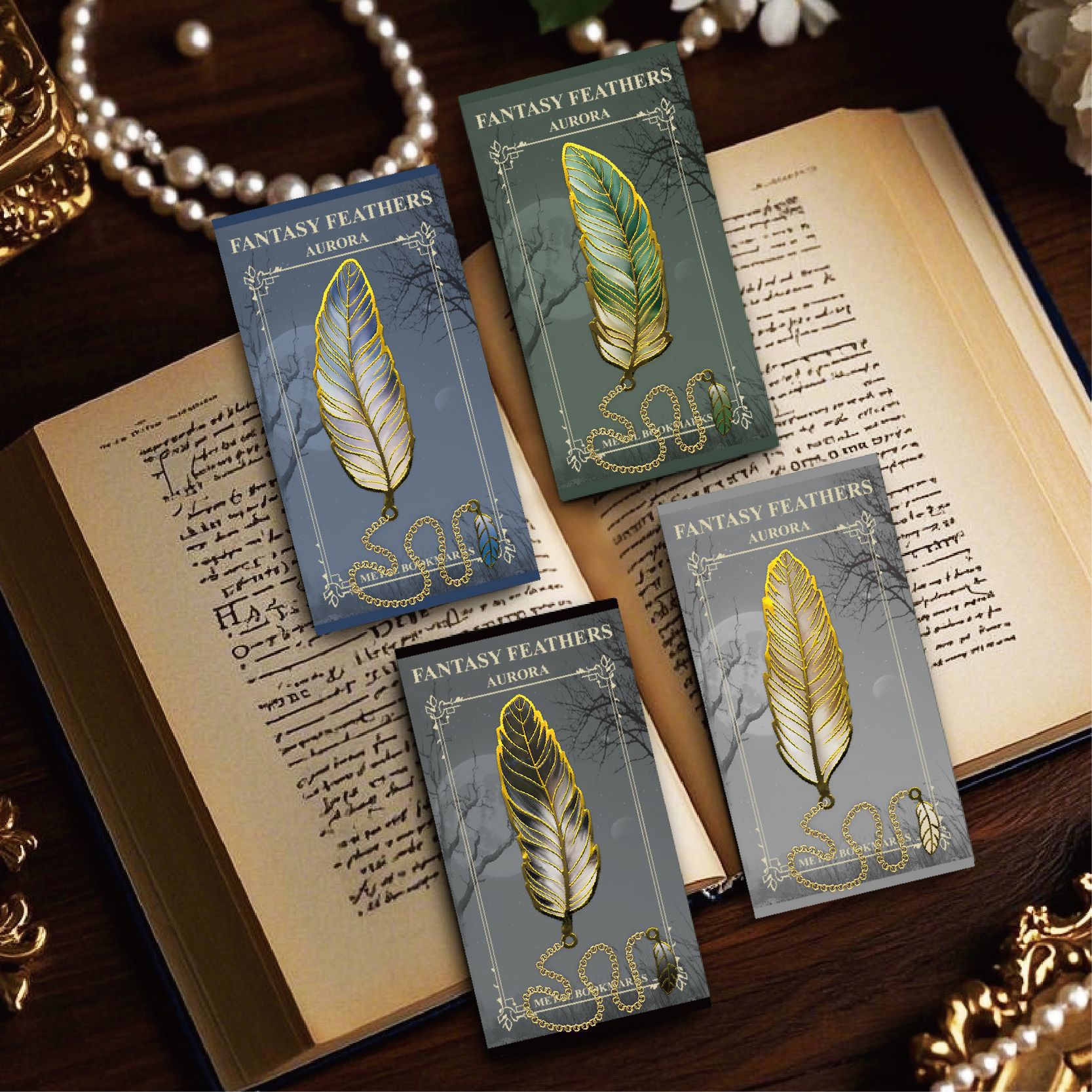 1 pc Vintage Feather Bronzing  - Vintage Fashion Books のレビューと価格