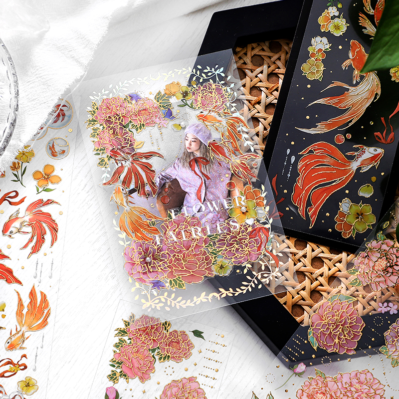 2 Sheets Chinese style Koi  Fl - Vintage Fashion Books のレビューと価格