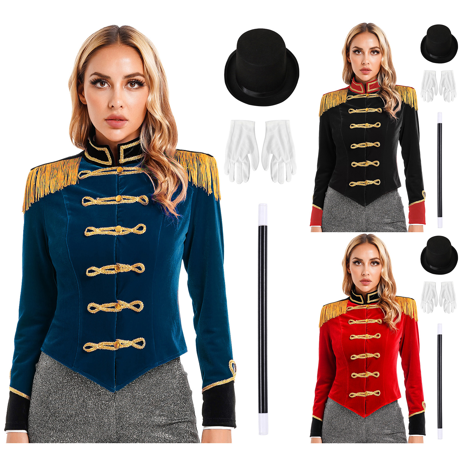 Women's Circus Costume Velvet  - Velvet Blazer Vintage のレビューと価格