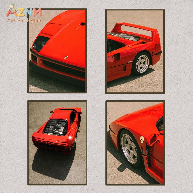 AZNM Ferrari F40 Classic Super - Vintage Fashion Wall Art のレビューと価格