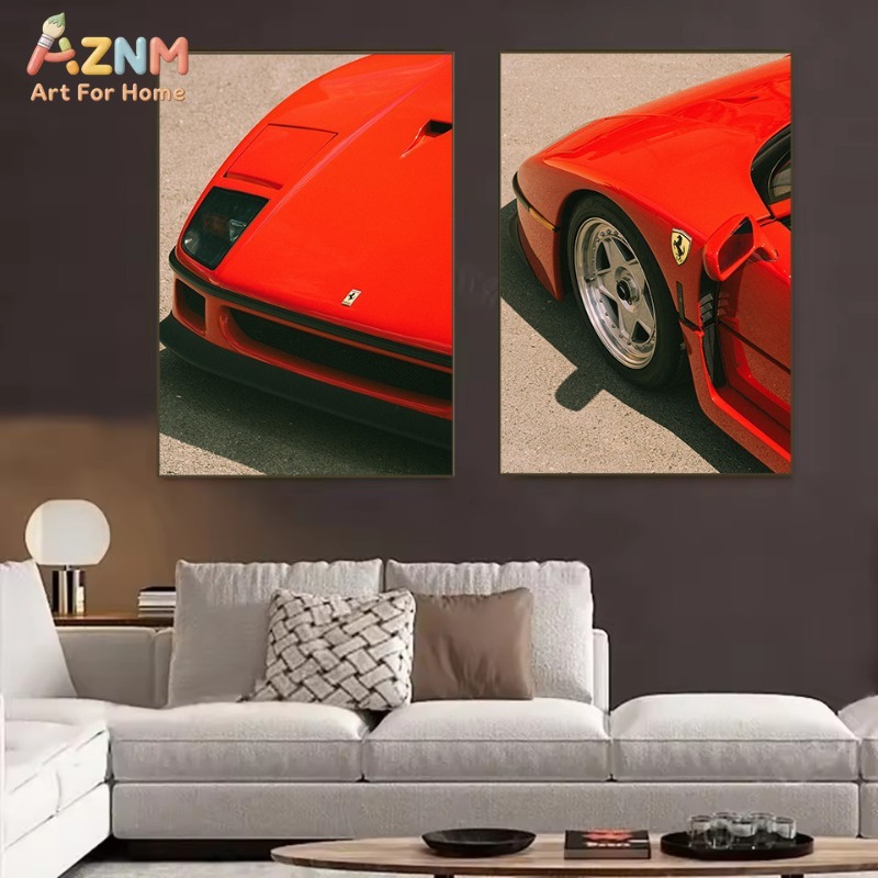 AZNM Ferrari F40 Classic Super - Vintage Fashion Wall Art のレビューと価格