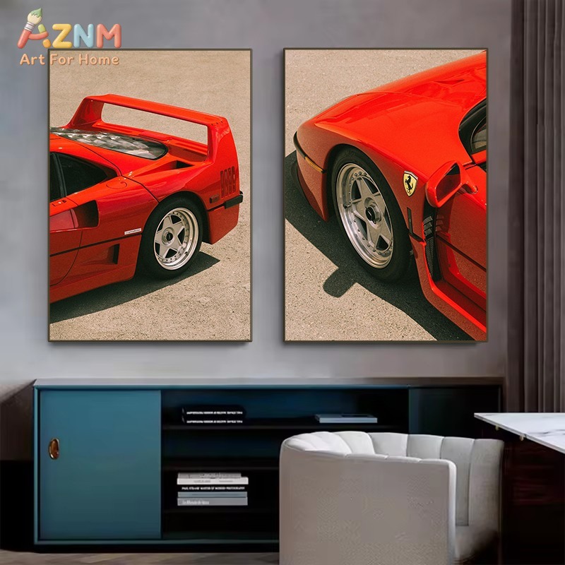 AZNM Ferrari F40 Classic Super - Vintage Fashion Wall Art のレビューと価格