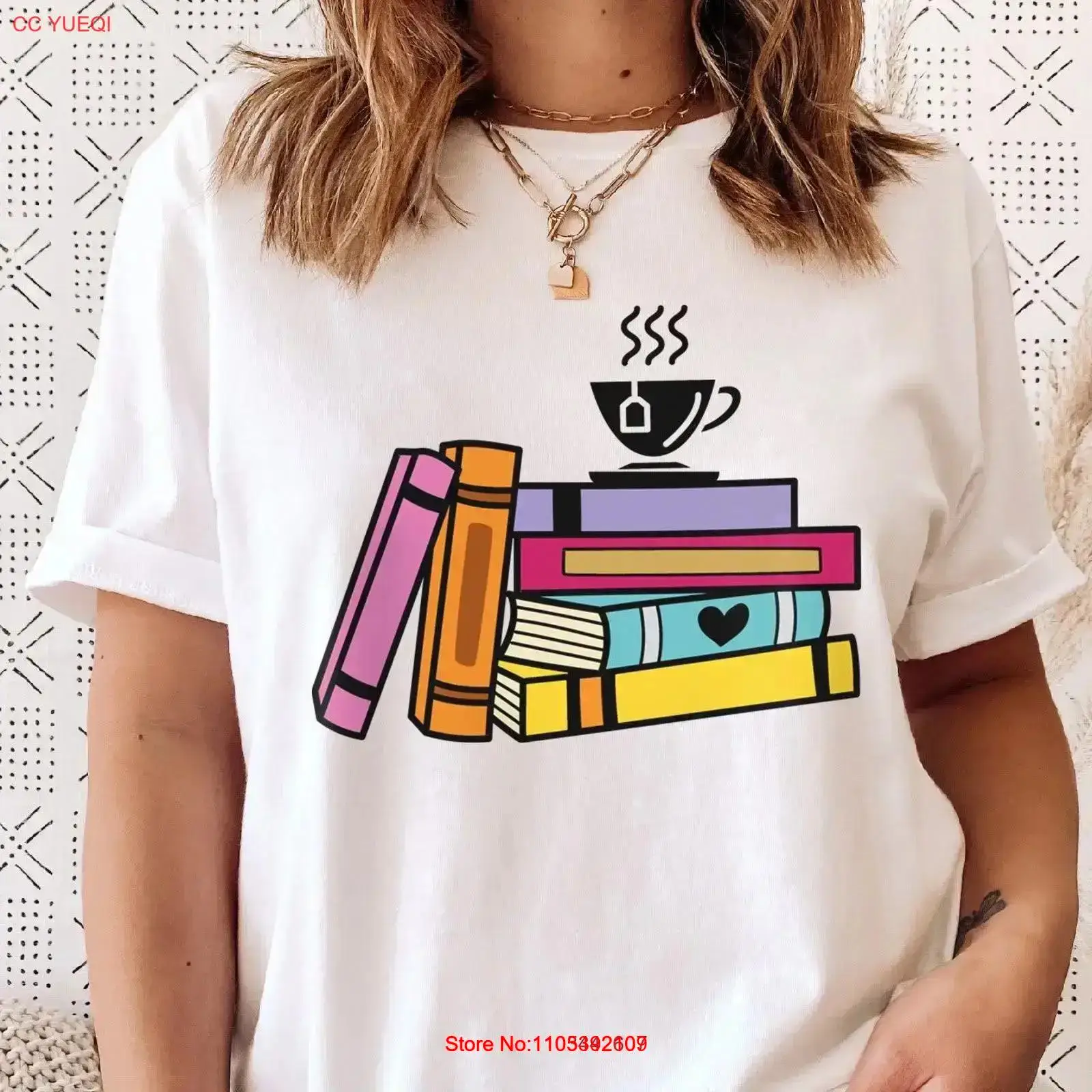 Books and Tea T Shirt Colorful - Vintage Fashion Knitwear Book のレビューと価格