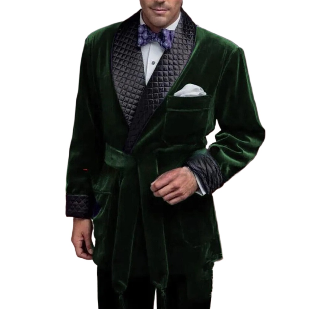 Green Velvet Smoking Suit Jack - Velvet Blazer Vintage のレビューと価格