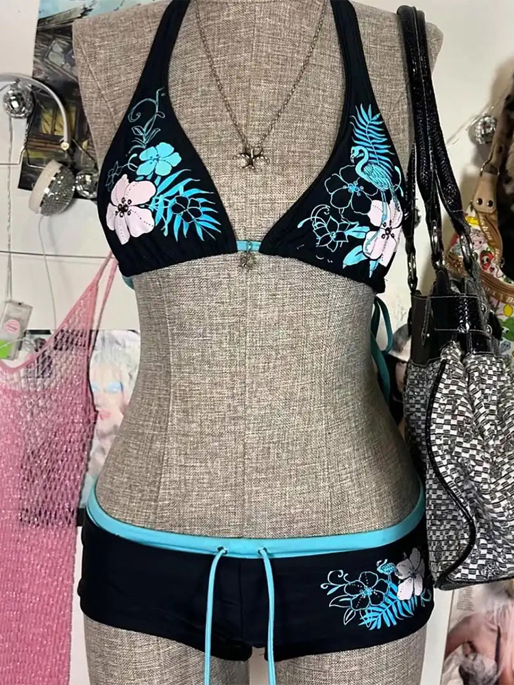 Vintage Flower print Cutie set - Vintage Fashion Style Female のレビューと価格