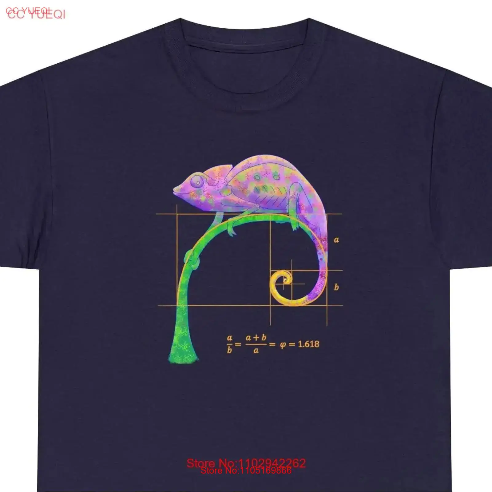 Fibonacci Chameleon T shirt UK - Vintage Fashion Uk のレビューと価格