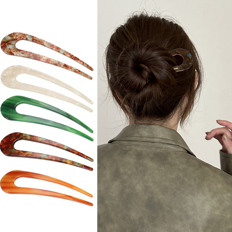 U-shaped Female Hairpin Fashio - Vintage Fashion Style Female のレビューと価格