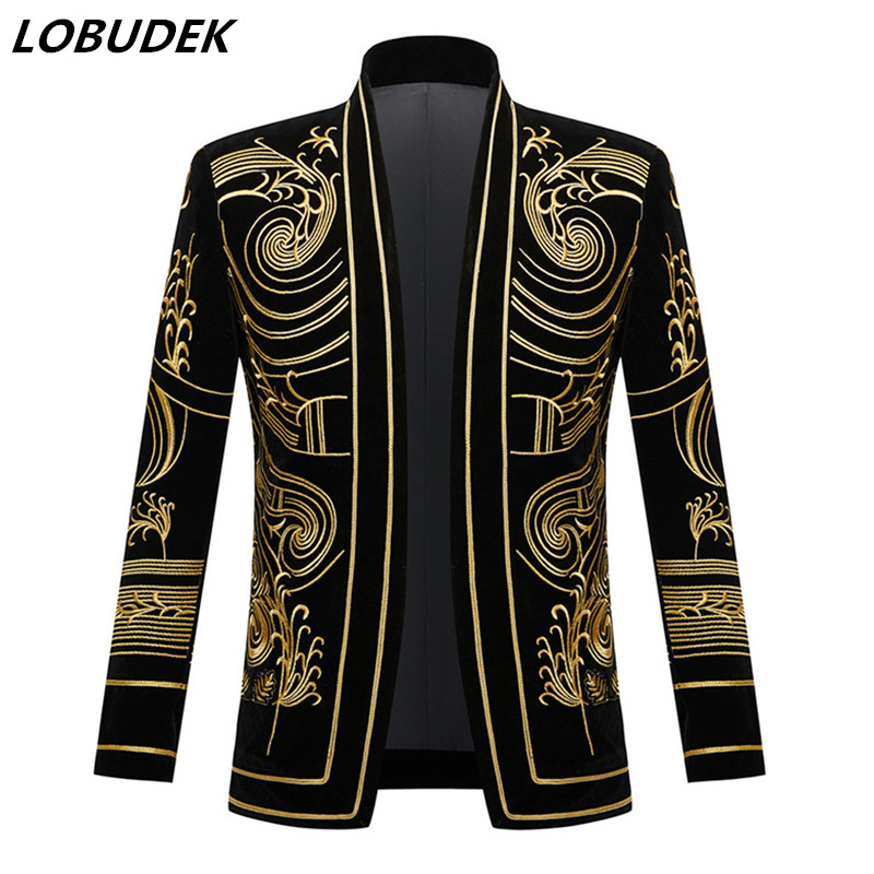 Men Vintage Velvet Embroidery  - Velvet Blazer Vintage のレビューと価格