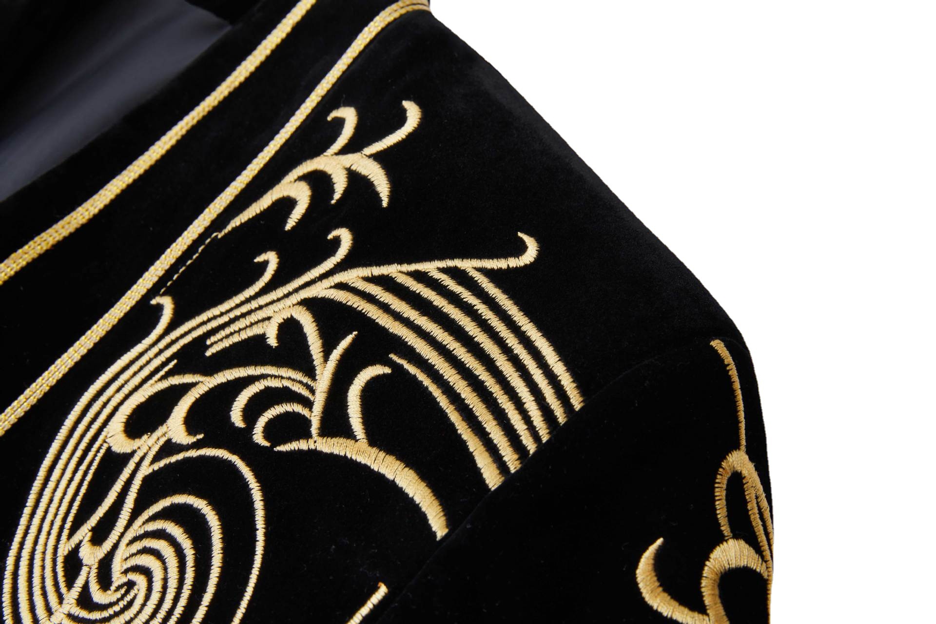 Men Vintage Velvet Embroidery  - Velvet Blazer Vintage のレビューと価格